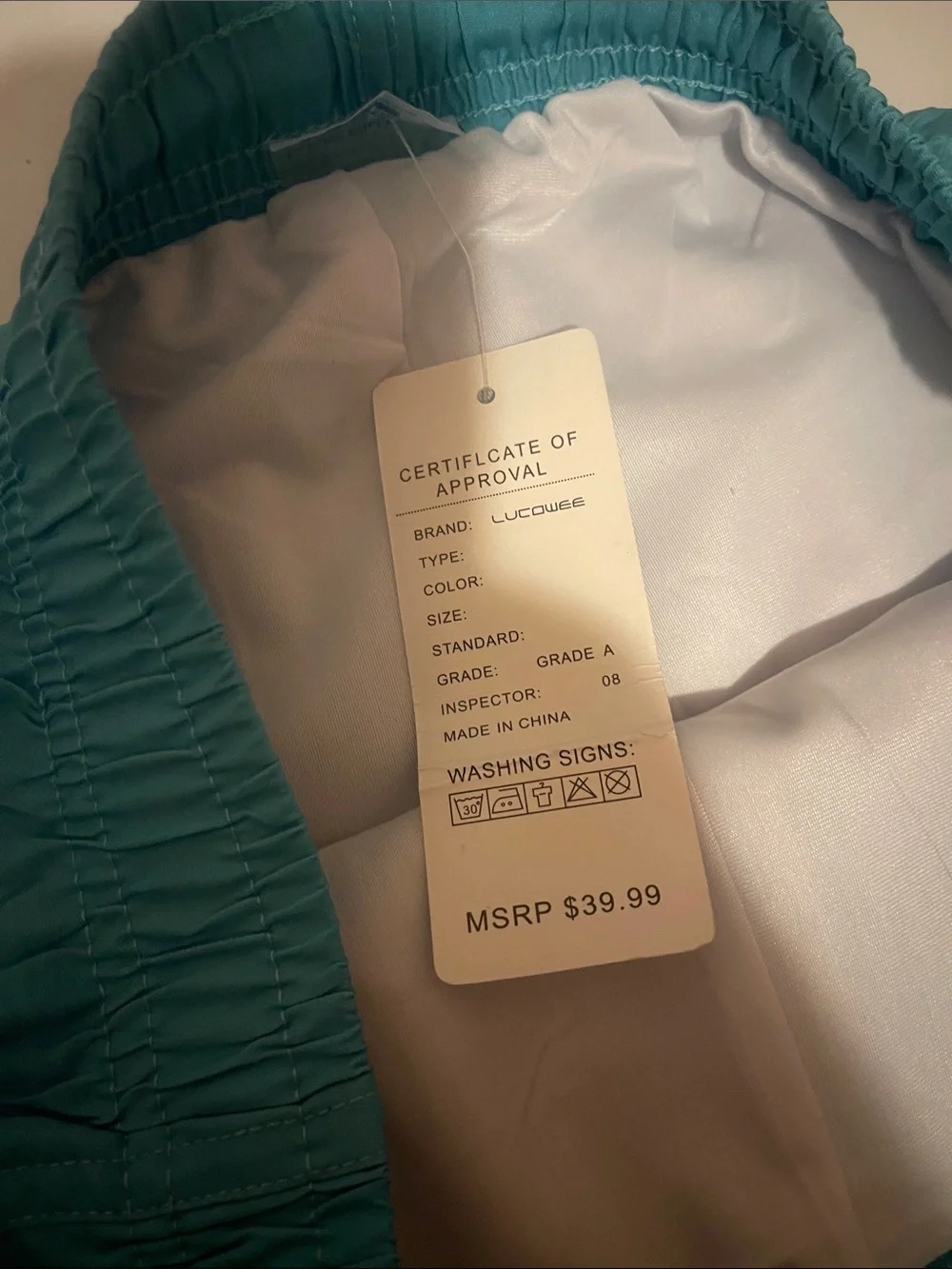Kids Ombre Blue to Orange Swim Trunks with Drawstring